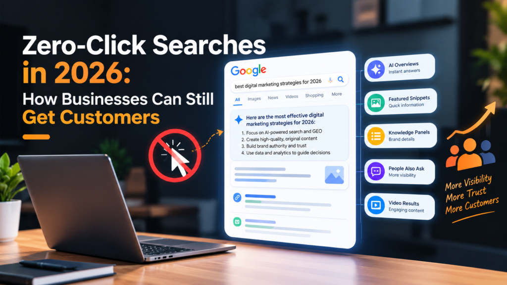 Zero-Click Searches in 2026: How Businesses Can Still Get Customers